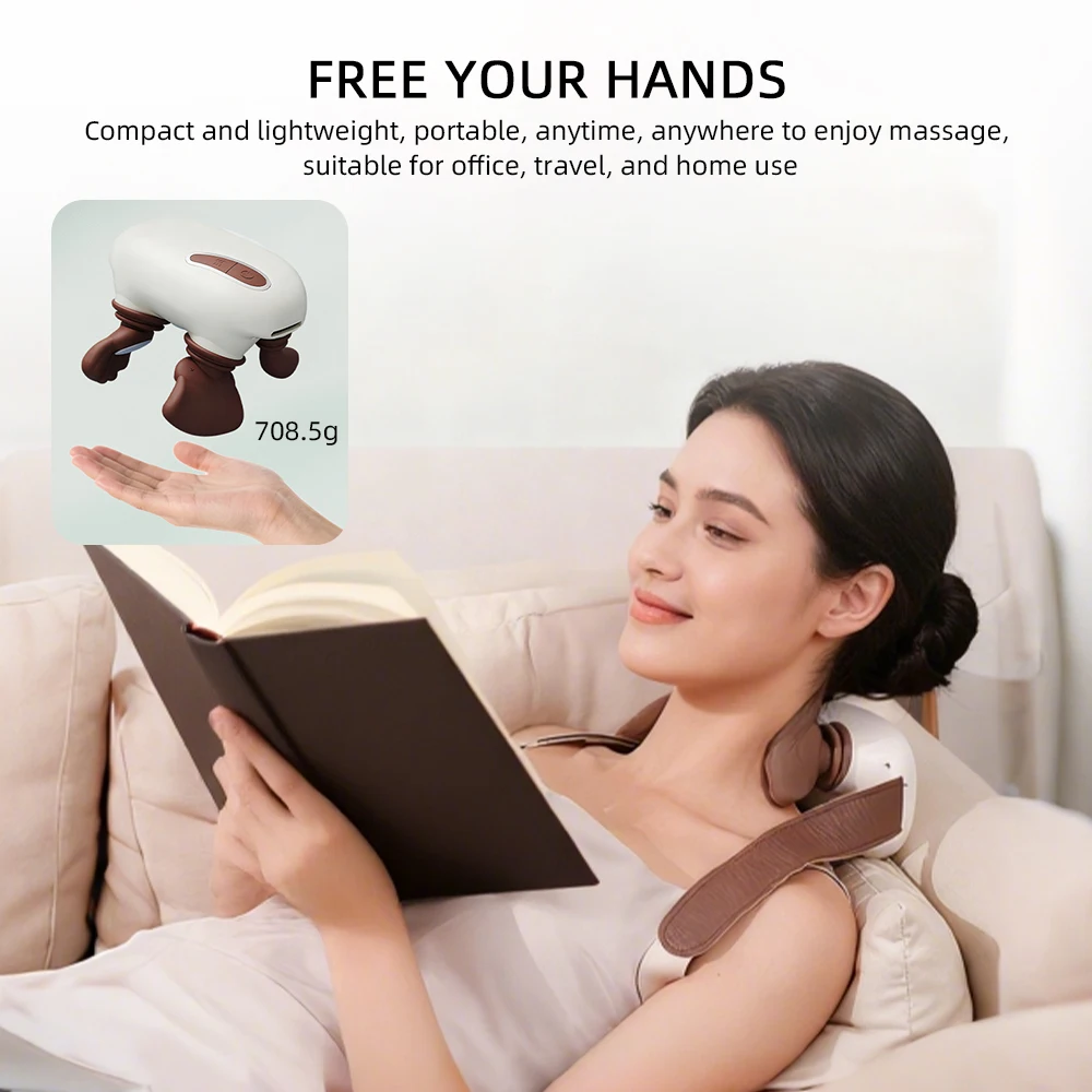 4D Bionic Hand Kneading Neck Shoulder Massager Portable Trapezius Muscle Pinching Massage Shawl Brushless Motor Neck masajeador 4D Bionic Hand Kneading Neck Shoulder Massager Portable Trapezius Muscle Pinching Massage Shawl Brushless Motor Neck masajeador