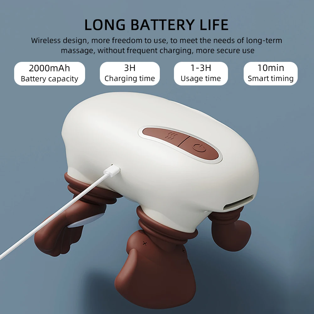 4D Bionic Hand Kneading Neck Shoulder Massager Portable Trapezius Muscle Pinching Massage Shawl Brushless Motor Neck masajeador 4D Bionic Hand Kneading Neck Shoulder Massager Portable Trapezius Muscle Pinching Massage Shawl Brushless Motor Neck masajeador