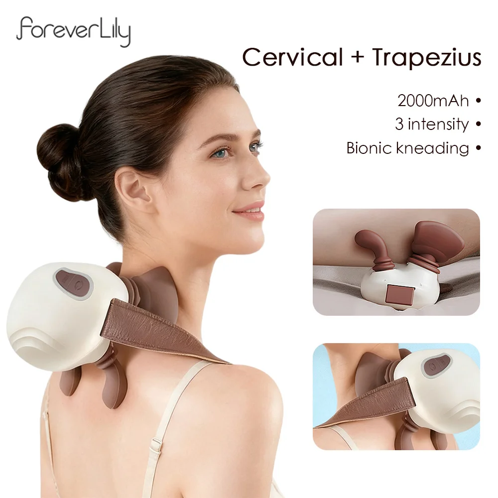 4D Bionic Hand Kneading Neck Shoulder Massager Portable Trapezius Muscle Pinching Massage Shawl Brushless Motor Neck masajeador 4D Bionic Hand Kneading Neck Shoulder Massager Portable Trapezius Muscle Pinching Massage Shawl Brushless Motor Neck masajeador