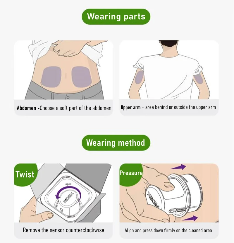 Aidex Glucose Sensor Transmitter Glucometer cgm monitor continuous glucose Diabetes Testing without puncture Freestyle Libre Aidex Glucose Sensor Transmitter Glucometer cgm monitor continuous glucose Diabetes Testing without puncture Freestyle Libre
