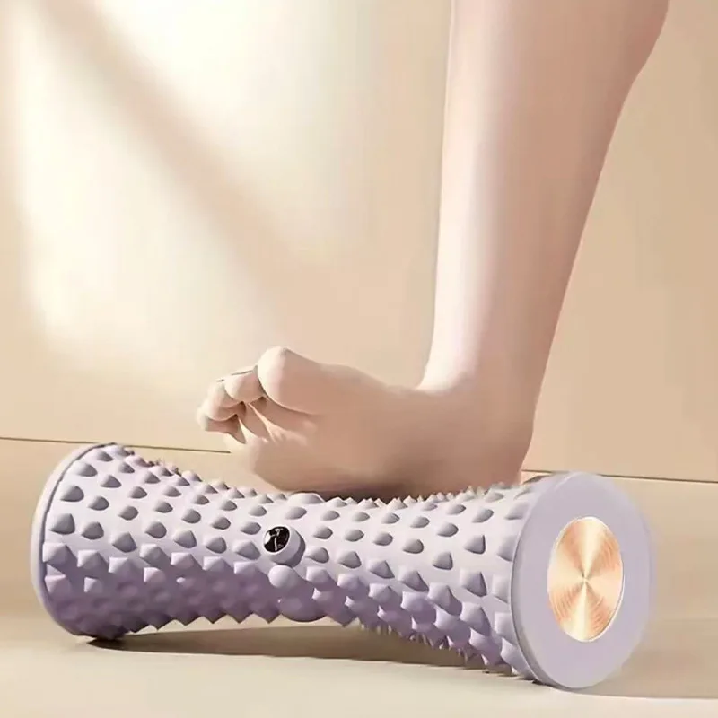 1pc Foot Massager with Speed Control - Deep Tissue Roller, Medium Firmness, Manual, Durable Plastic, Ideal for Yoga & Fitness