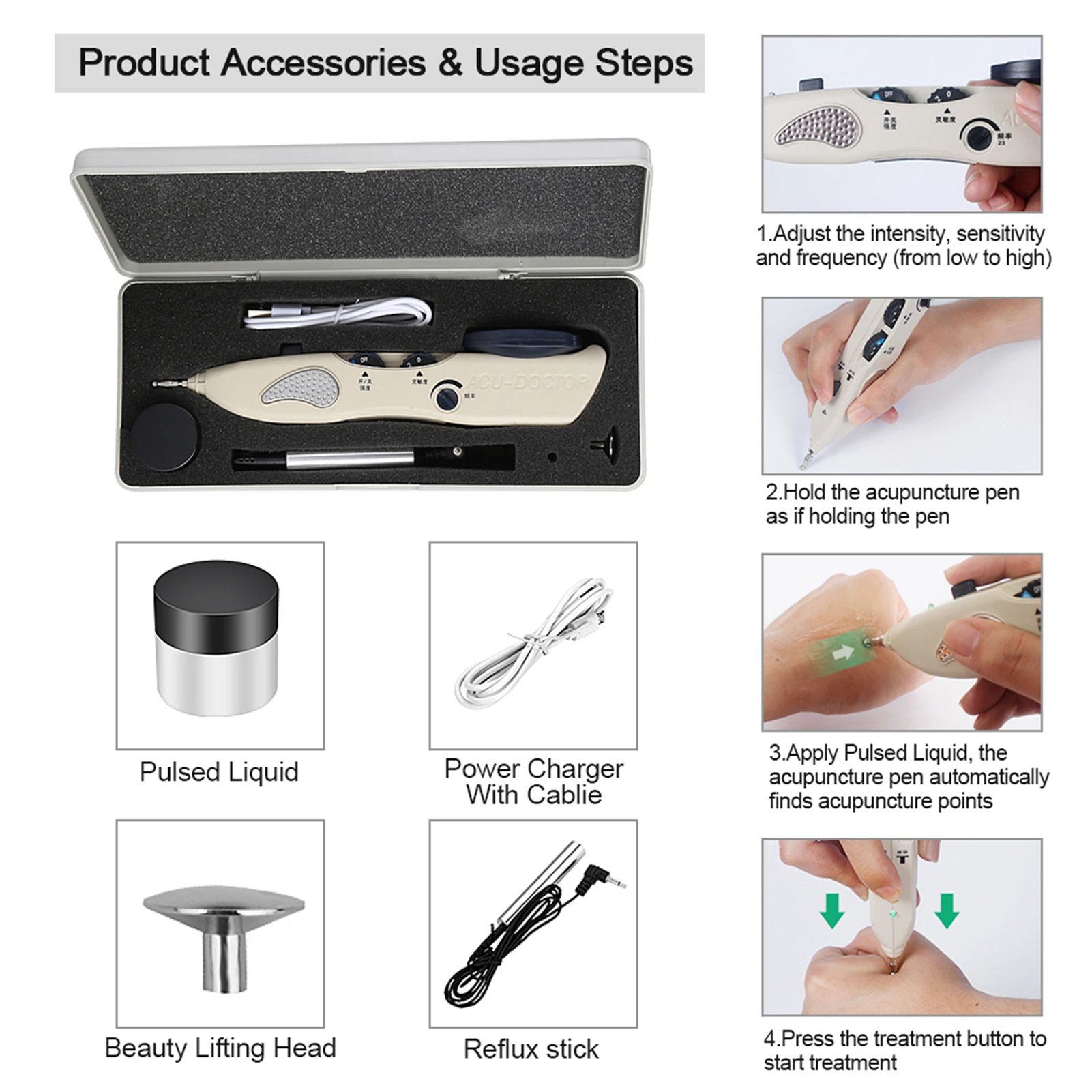 Electronic Acupuncture Pen Tens Point Detector Acupuntura Massage Pain Therapy Acupuncture Meridian Energy Pen Muscle Stimulator Electronic Acupuncture Pen Tens Point Detector Acupuntura Massage Pain Therapy Acupuncture Meridian Energy Pen Muscle Stimulator