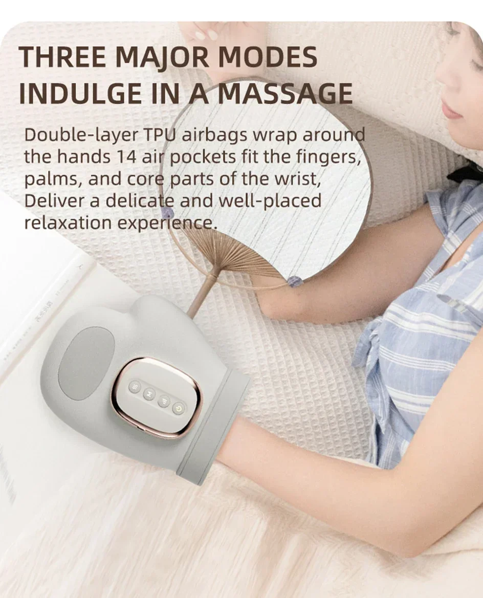 Intelligent Hot Compress Hand Massager Electric Finger Massager Air Compression Vibration Massage For Finger Palm Fatigue Relax Intelligent Hot Compress Hand Massager Electric Finger Massager Air Compression Vibration Massage For Finger Palm Fatigue Relax