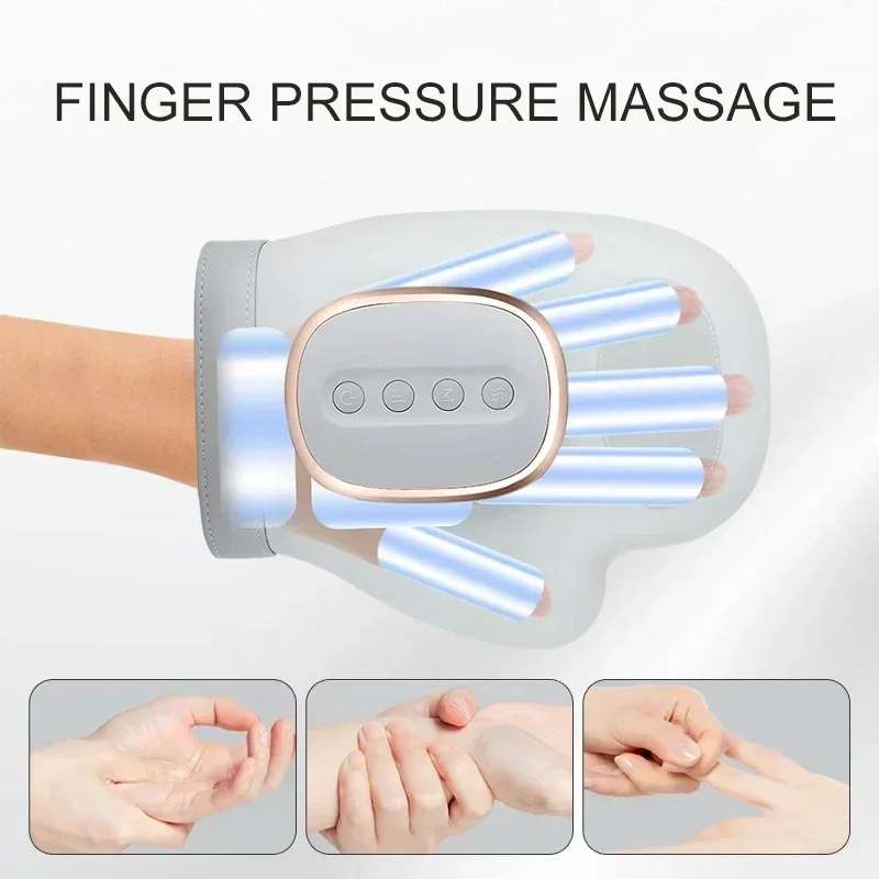 Intelligent Hot Compress Hand Massager Electric Finger Massager Air Compression Vibration Massage For Finger Palm Fatigue Relax - Image 3