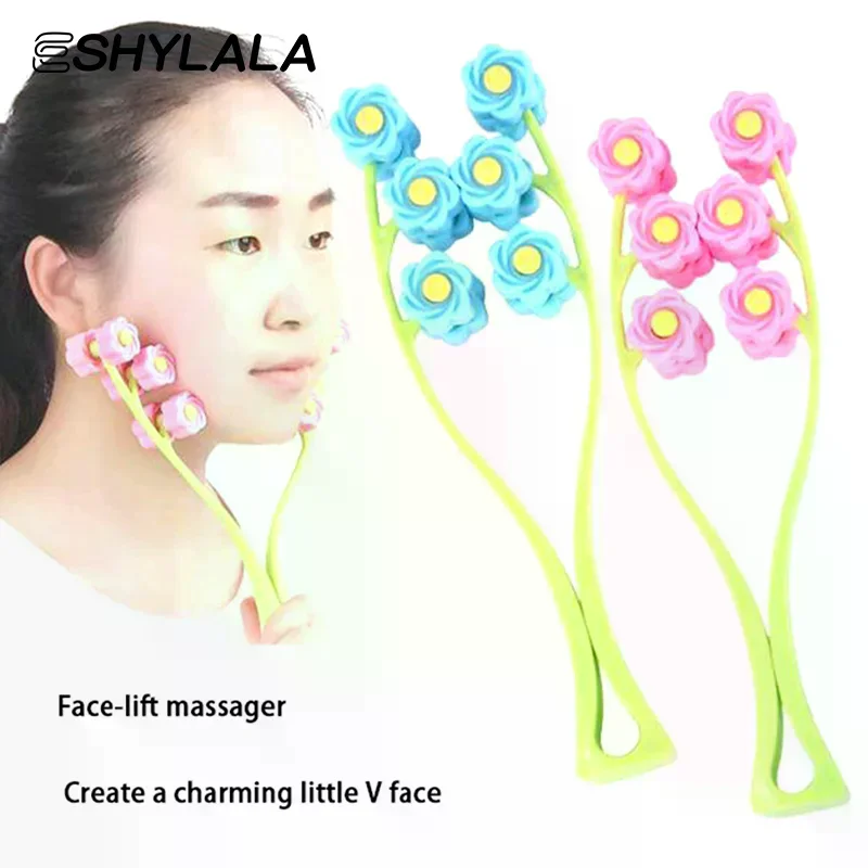 Neck Face Roller Slim Massage Facial Massager Slimming Remove Double Chin Tool - Image 2