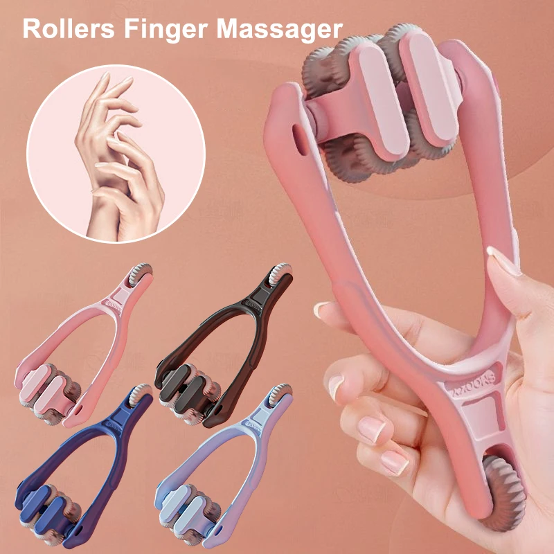 Finger Massager Dual-Row Roller Design Easy Use Relieve Finger Fatigue Portable Finger Joints Massager With Elastic Handle Finger Massager Dual-Row Roller Design Easy Use Relieve Finger Fatigue Portable Finger Joints Massager With Elastic Handle
