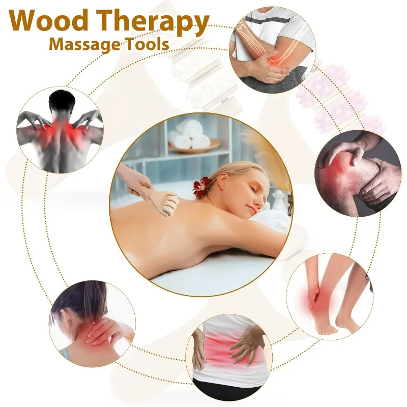 Wooden Massage Roller Set | Handheld Body & Foot Massager for Neck Back Legs | Muscle Relief Tool for Home & Office Use Wooden Massage Roller Set | Handheld Body & Foot Massager for Neck Back Legs | Muscle Relief Tool for Home & Office Use