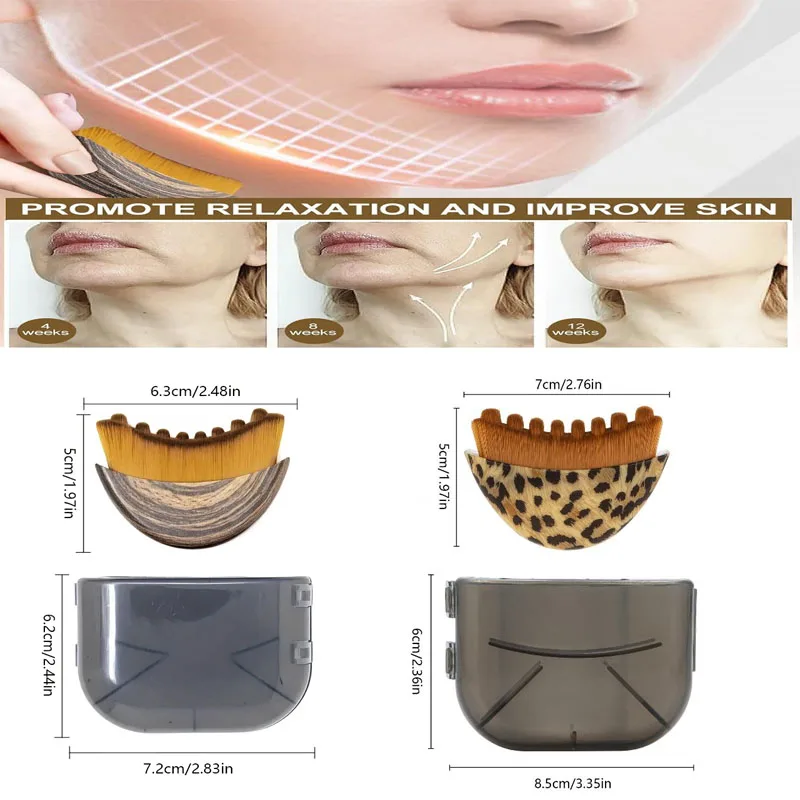Lymphatic Face Massage Brush -Dry Brushing Contour Tool For Chin/Jawline Sculpting | Ergonomic Precision GripFor Fatigue Relief