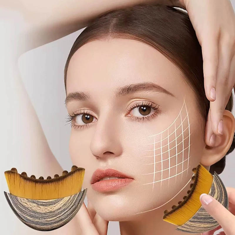 Lymphatic Face Massage Brush -Dry Brushing Contour Tool For Chin/Jawline Sculpting | Ergonomic Precision GripFor Fatigue Relief Lymphatic Face Massage Brush -Dry Brushing Contour Tool For Chin/Jawline Sculpting | Ergonomic Precision GripFor Fatigue Relief