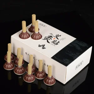 60Pcs Thick Moxa Stick with Diameter of 10mm Moxibustion Tube Acupoint Meridian Heating Therapy Wormwood Warm Massage Cure