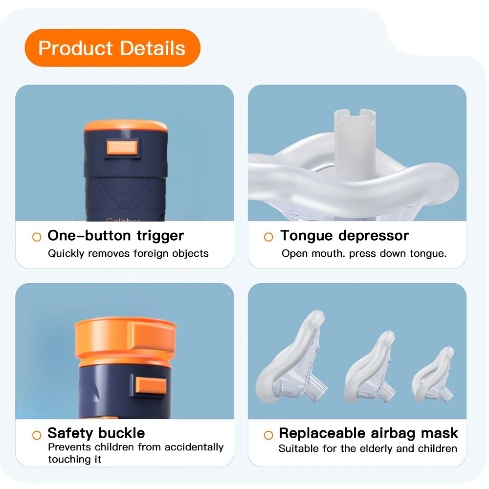 Resoxy Portable Anti Choking Machine Heimlich Emergency Airway Assist Device with Strong Suction for Home First Aid Device - Image 6