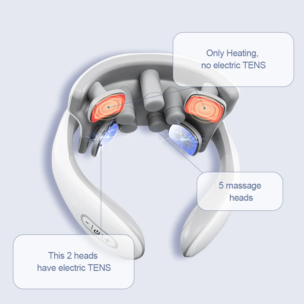 TENS Pulse Back Neck Massage Wireless Smart Sholder Cervical Massager Heating Muscle Punch Beating Health Care Tool TENS Pulse Back Neck Massage Wireless Smart Sholder Cervical Massager Heating Muscle Punch Beating Health Care Tool