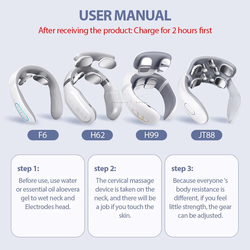 TENS Pulse Back Neck Massage Wireless Smart Sholder Cervical Massager Heating Muscle Punch Beating Health Care Tool - Image 5