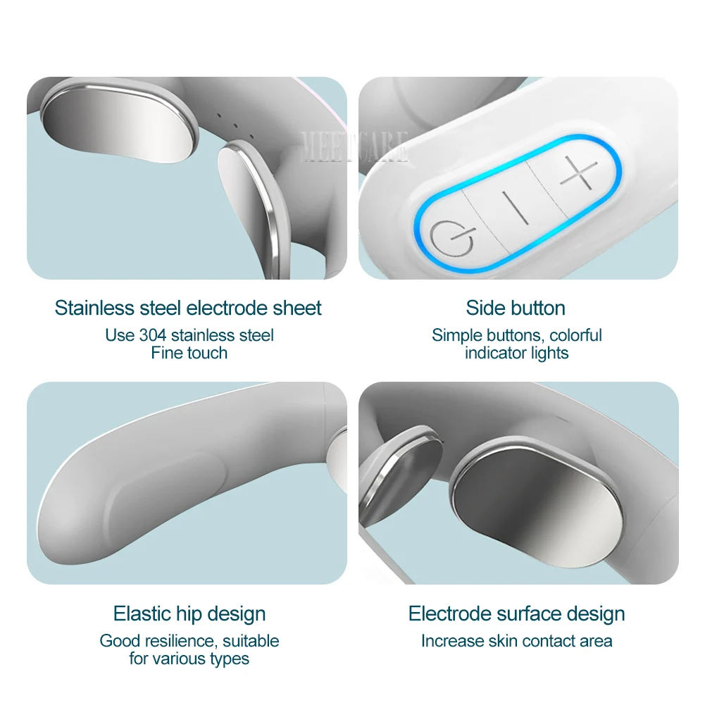 TENS Pulse Back Neck Massage Wireless Smart Sholder Cervical Massager Heating Muscle Punch Beating Health Care Tool TENS Pulse Back Neck Massage Wireless Smart Sholder Cervical Massager Heating Muscle Punch Beating Health Care Tool