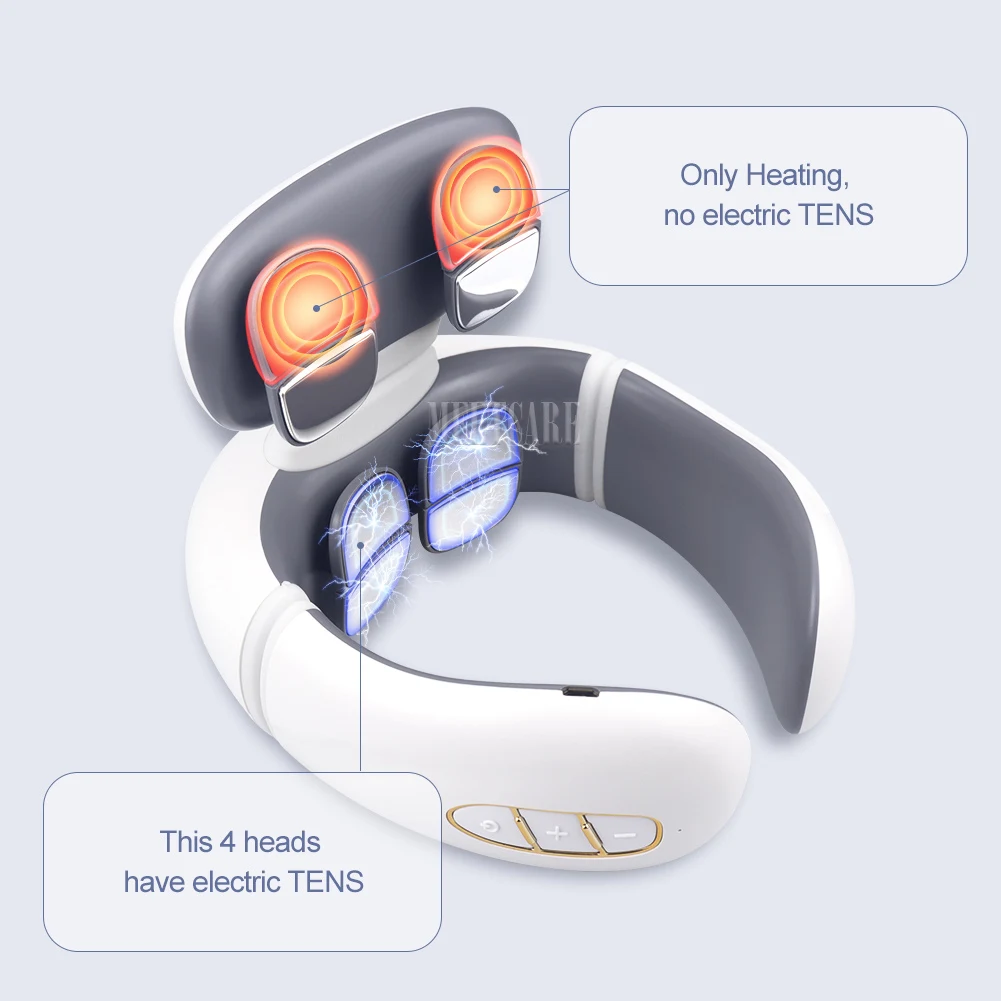 TENS Pulse Back Neck Massage Wireless Smart Sholder Cervical Massager Heating Muscle Punch Beating Health Care Tool - Image 4