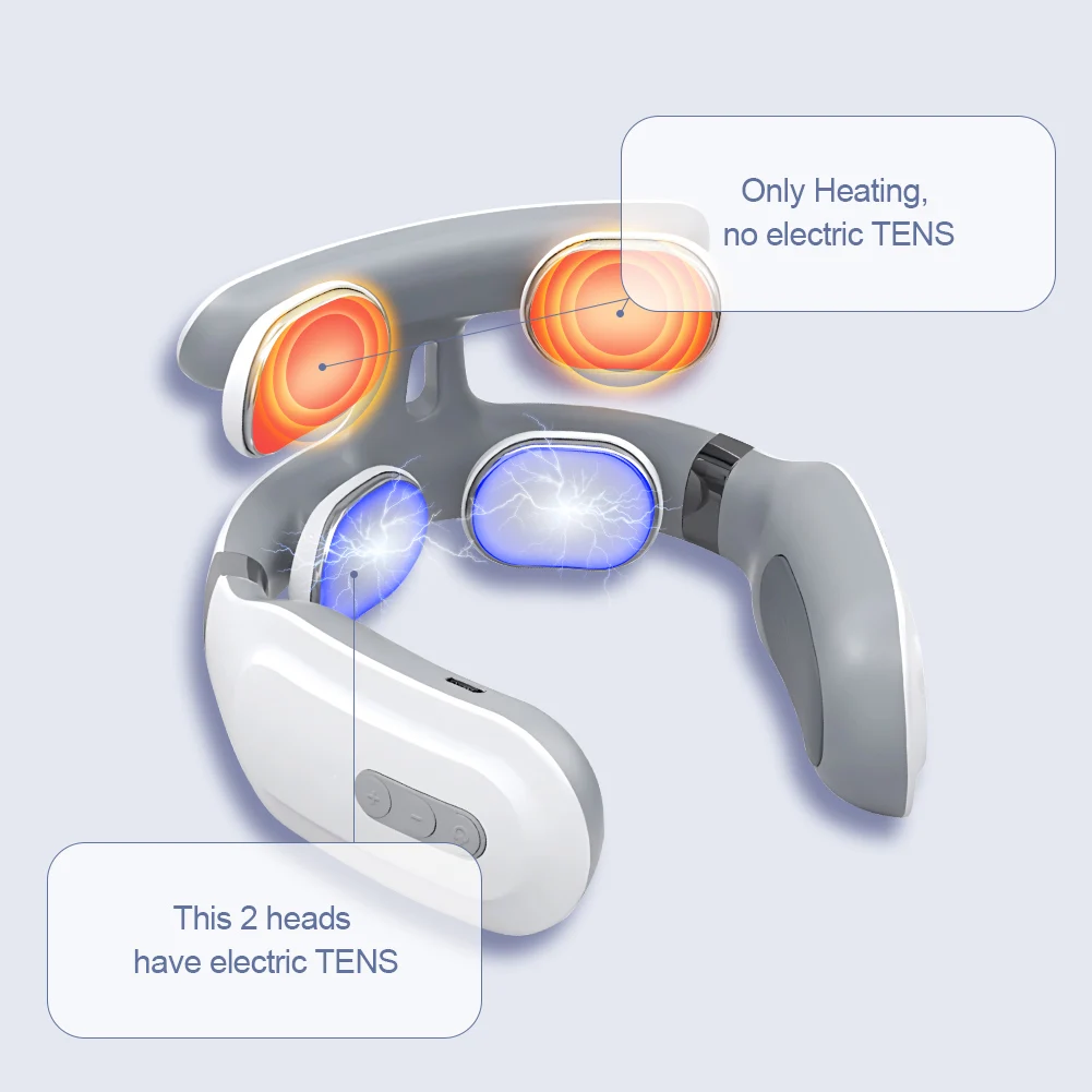 TENS Pulse Back Neck Massage Wireless Smart Sholder Cervical Massager Heating Muscle Punch Beating Health Care Tool TENS Pulse Back Neck Massage Wireless Smart Sholder Cervical Massager Heating Muscle Punch Beating Health Care Tool