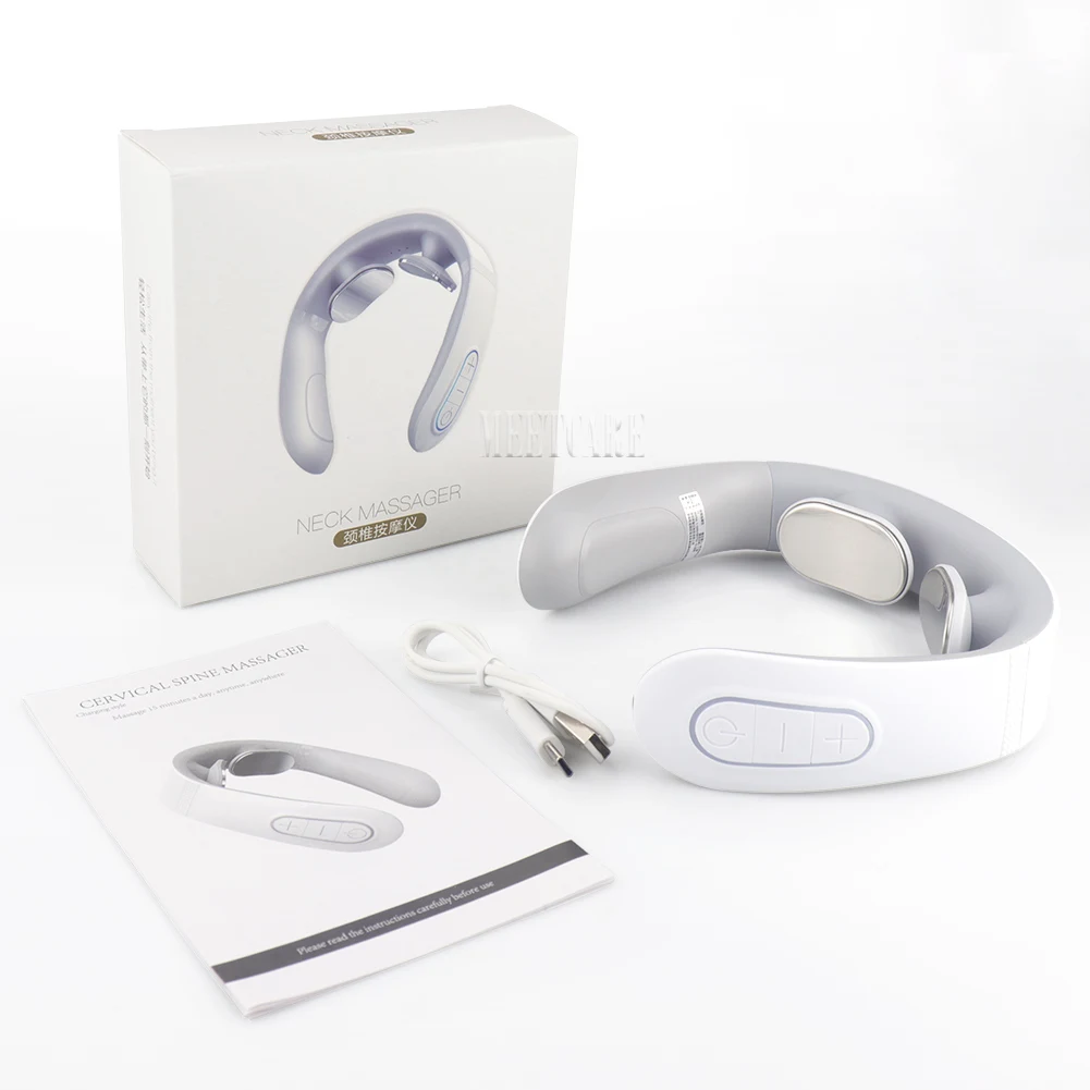 TENS Pulse Back Neck Massage Wireless Smart Sholder Cervical Massager Heating Muscle Punch Beating Health Care Tool TENS Pulse Back Neck Massage Wireless Smart Sholder Cervical Massager Heating Muscle Punch Beating Health Care Tool