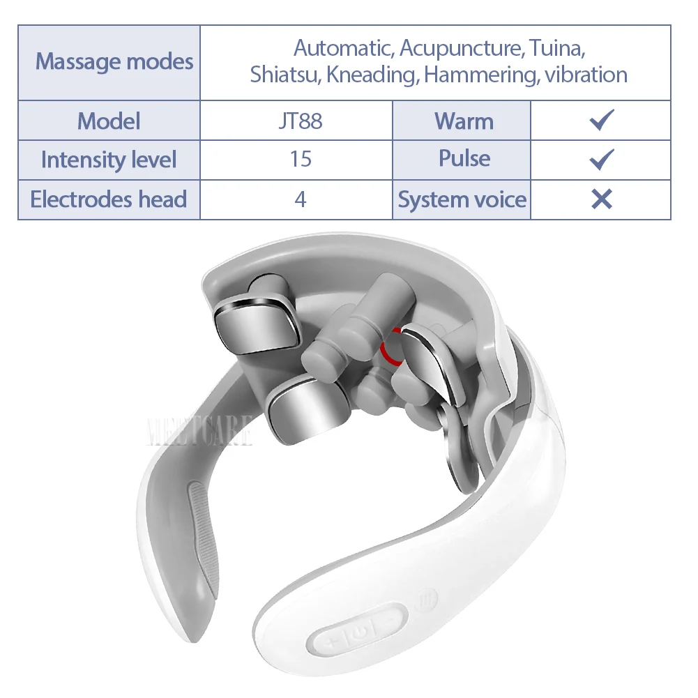 TENS Pulse Back Neck Massage Wireless Smart Sholder Cervical Massager Heating Muscle Punch Beating Health Care Tool TENS Pulse Back Neck Massage Wireless Smart Sholder Cervical Massager Heating Muscle Punch Beating Health Care Tool