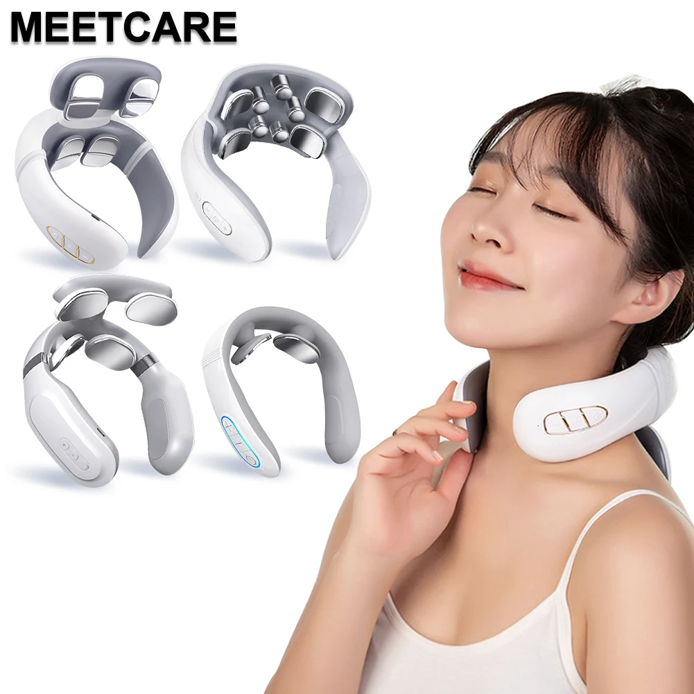 TENS Pulse Back Neck Massage Wireless Smart Sholder Cervical Massager Heating Muscle Punch Beating Health Care Tool TENS Pulse Back Neck Massage Wireless Smart Sholder Cervical Massager Heating Muscle Punch Beating Health Care Tool