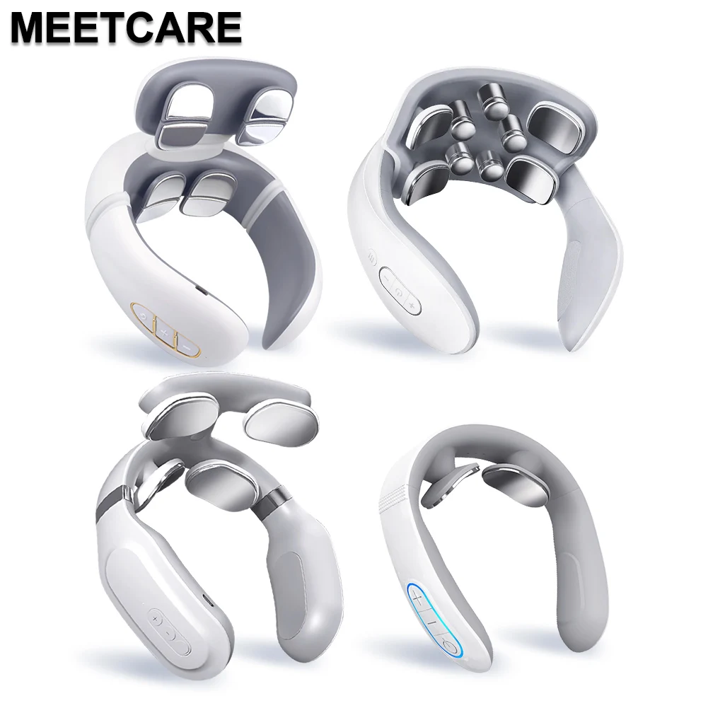 TENS Pulse Back Neck Massage Wireless Smart Sholder Cervical Massager Heating Muscle Punch Beating Health Care Tool
