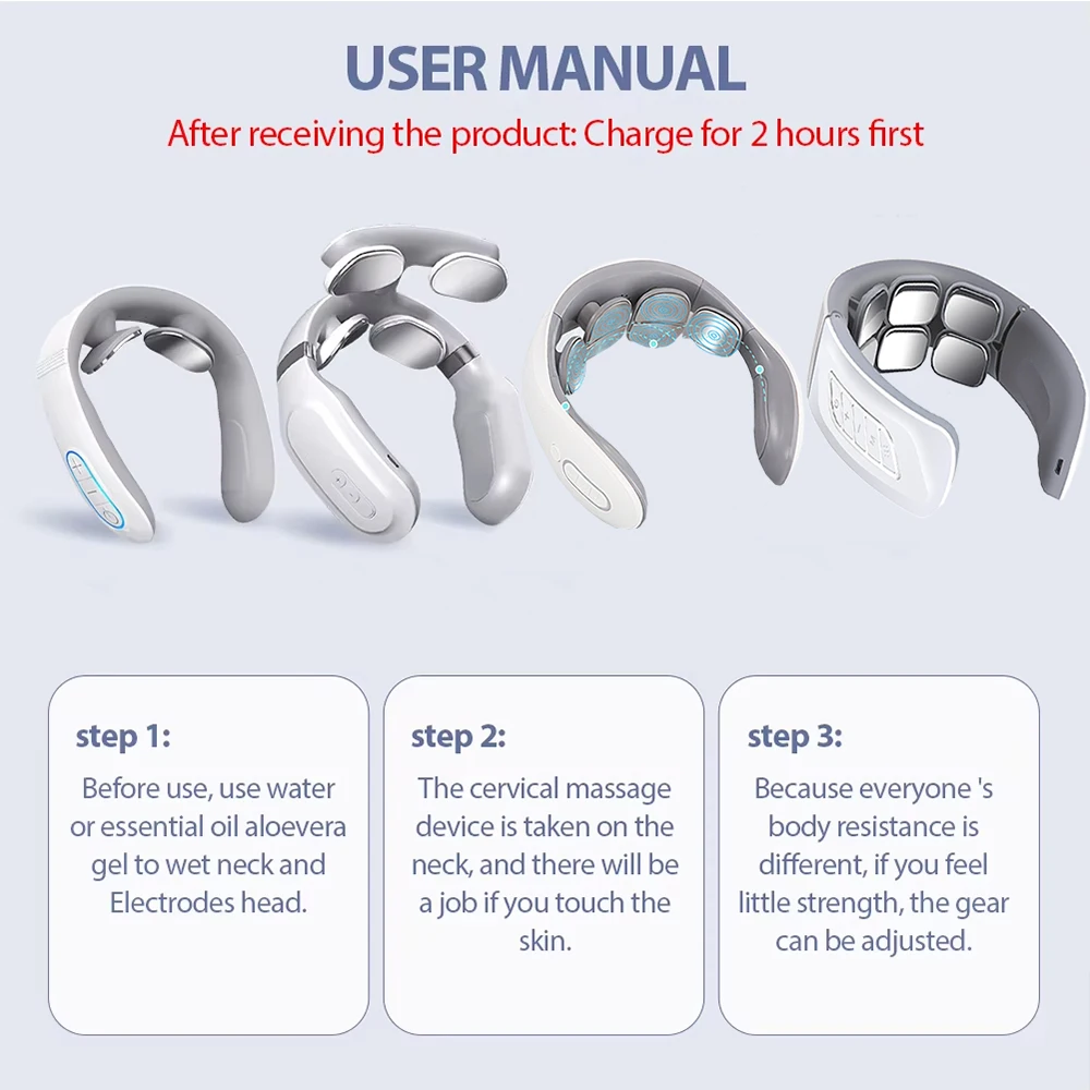 Portable Smart Neck Massager USB Charging for Cervical Pain Relief for Neck PainElectric Deep Tissue Massager for Neck Portable Smart Neck Massager USB Charging for Cervical Pain Relief for Neck PainElectric Deep Tissue Massager for Neck