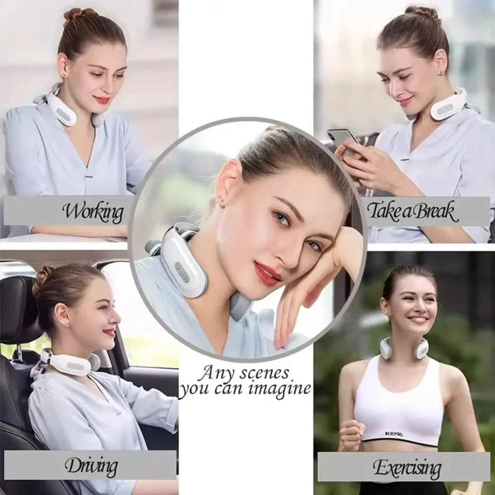 Portable Smart Neck Massager USB Charging for Cervical Pain Relief for Neck PainElectric Deep Tissue Massager for Neck Portable Smart Neck Massager USB Charging for Cervical Pain Relief for Neck PainElectric Deep Tissue Massager for Neck