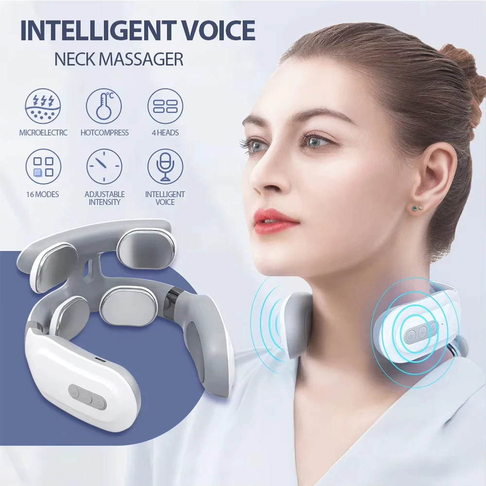 Portable Smart Neck Massager USB Charging for Cervical Pain Relief for Neck PainElectric Deep Tissue Massager for Neck Portable Smart Neck Massager USB Charging for Cervical Pain Relief for Neck PainElectric Deep Tissue Massager for Neck