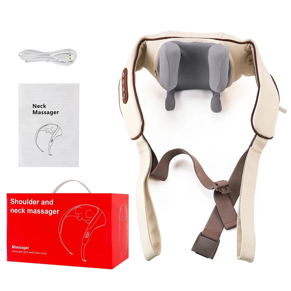 Foreverlily 26W Brushless Motor Neck And Shoulder Massager Wireless Shoulder And Back Kneading Massage Shawl Neck masajeador Foreverlily 26W Brushless Motor Neck And Shoulder Massager Wireless Shoulder And Back Kneading Massage Shawl Neck masajeador