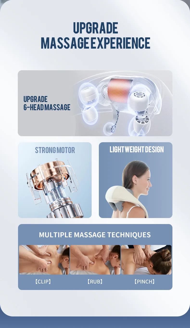 Foreverlily 26W Brushless Motor Neck And Shoulder Massager Wireless Shoulder And Back Kneading Massage Shawl Neck masajeador Foreverlily 26W Brushless Motor Neck And Shoulder Massager Wireless Shoulder And Back Kneading Massage Shawl Neck masajeador