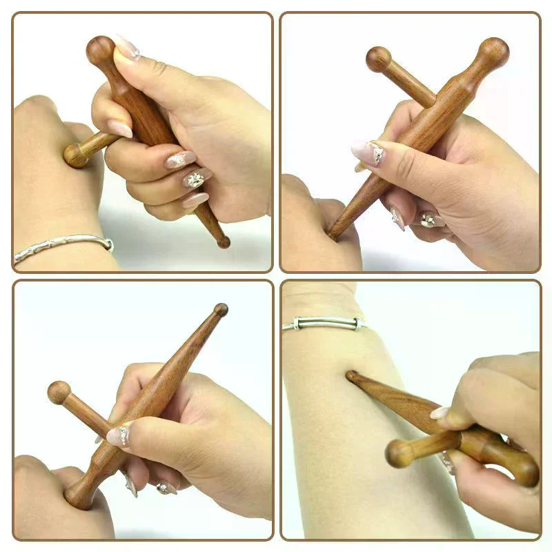 Wood Massage Stick Tool Natural Sandalwood Massager Acupoint Reflexology Tools For Full Body Relaxing Deep Tissue Foot Massage - Image 5