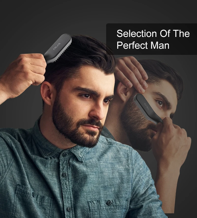 ANLAN Beard Hair Straightening Brush Hot Heated Comb Men Beard Multifunctional Straightener Ceramic Comb Quick Hair Styler ANLAN Beard Hair Straightening Brush Hot Heated Comb Men Beard Multifunctional Straightener Ceramic Comb Quick Hair Styler