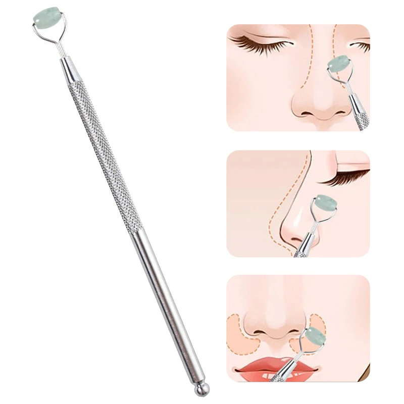 Eye Anti-Wrinkle Natural Jade Roller Scraper Face Acupuncture Firming Anti-Aging Eye Bag Massager - Image 2