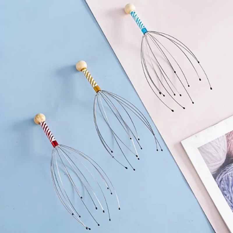 1PC Octopus Head Massager Stainless Steel Engraved Head Relaxer Brain Massage Claw Scalp Scratcher Itch Reliever Random Color 1PC Octopus Head Massager Stainless Steel Engraved Head Relaxer Brain Massage Claw Scalp Scratcher Itch Reliever Random Color