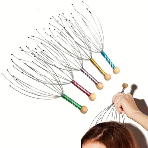 Head Massager Claw Handheld Octopus Scalp Massage Comb Ergonomic Metal Scalp Grabber for Deep Relaxation Stress Relief