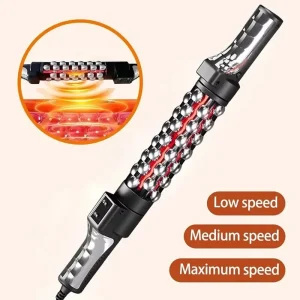 Relaxed Red Light Heated Massage Device 360 Rotating Inner Ball Muscle Relaxation Massage Roller For Whole Body Anti Cellulite