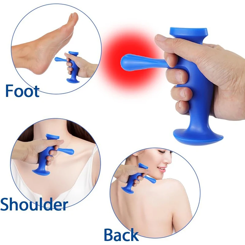 Manual Trigger Point Massage Tool and Thumb Saver for Full Body Deep Tissue Massage, with 3-Legged Massage Knobs, Stress Relief Manual Trigger Point Massage Tool and Thumb Saver for Full Body Deep Tissue Massage, with 3-Legged Massage Knobs, Stress Relief