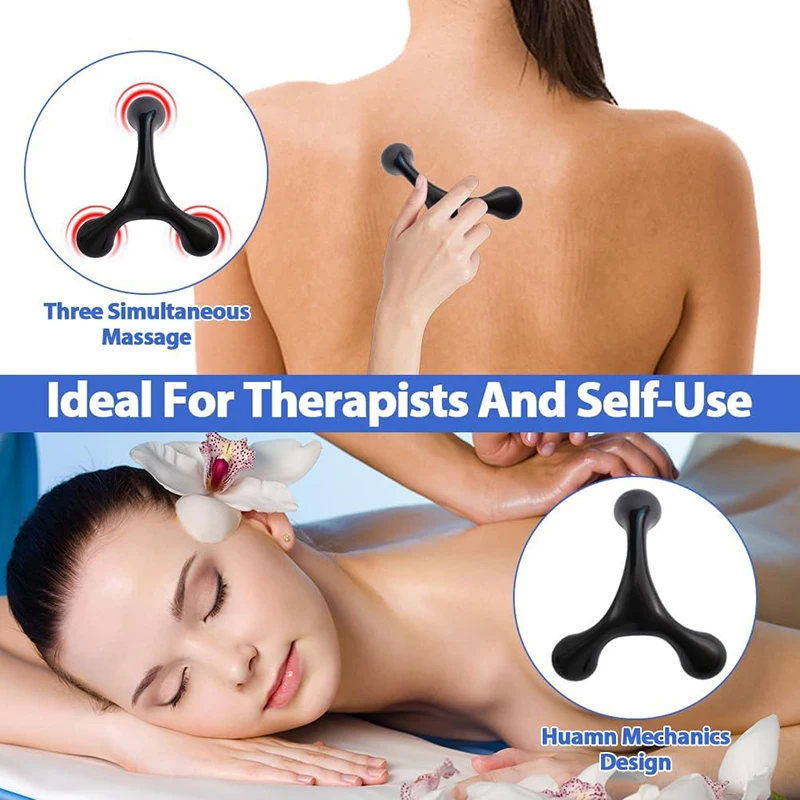 Manual Trigger Point Massage Tool and Thumb Saver for Full Body Deep Tissue Massage, with 3-Legged Massage Knobs, Stress Relief Manual Trigger Point Massage Tool and Thumb Saver for Full Body Deep Tissue Massage, with 3-Legged Massage Knobs, Stress Relief