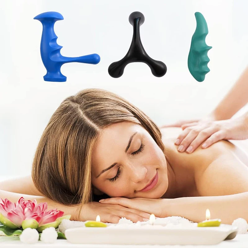 Manual Trigger Point Massage Tool and Thumb Saver for Full Body Deep Tissue Massage, with 3-Legged Massage Knobs, Stress Relief Manual Trigger Point Massage Tool and Thumb Saver for Full Body Deep Tissue Massage, with 3-Legged Massage Knobs, Stress Relief