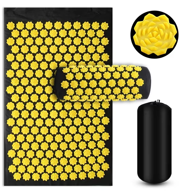 Acupressure Yoga Mat Kuznetsov's Applicator Cushion Sensi Massage Body Needles With Spikes Pillow Foot Massager Fitness Pilates Acupressure Yoga Mat Kuznetsov's Applicator Cushion Sensi Massage Body Needles With Spikes Pillow Foot Massager Fitness Pilates