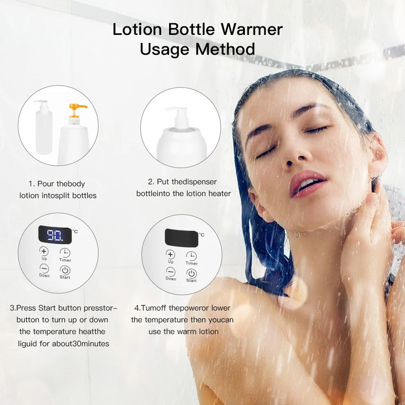 NEW Massage Oil Warmer Digital Lotion Cream Heater 2 Heat Modes Lotion Warmer Fast Heat Lotion Warmer LED Display with Timer - Image 3