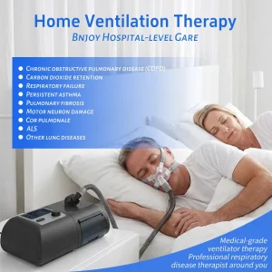 Portable Home Auto Bipap Bi-Level CPAP Machine Travel Anti Snoring Sleep Apnea Treatment Device with CPAP Mask