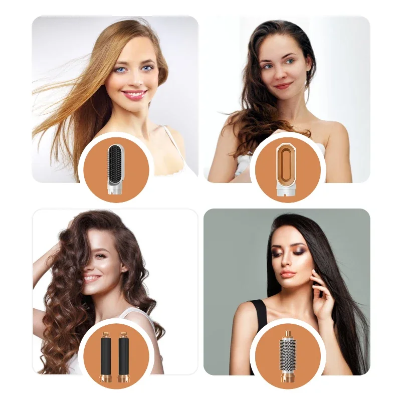 5 in 1 Hair Dryer Brush Hot Comb Set Professional Curling Iron Hair Straightener Styling Tool For Professional Hair Dryer 5 in 1 Hair Dryer Brush Hot Comb Set Professional Curling Iron Hair Straightener Styling Tool For Professional Hair Dryer