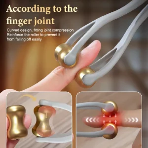 Finger Massage Dual-Row Roller Brass Roller Design Easy Use Relieve Finger Fatigue Promote Blood Portable Finger Massage Tool'