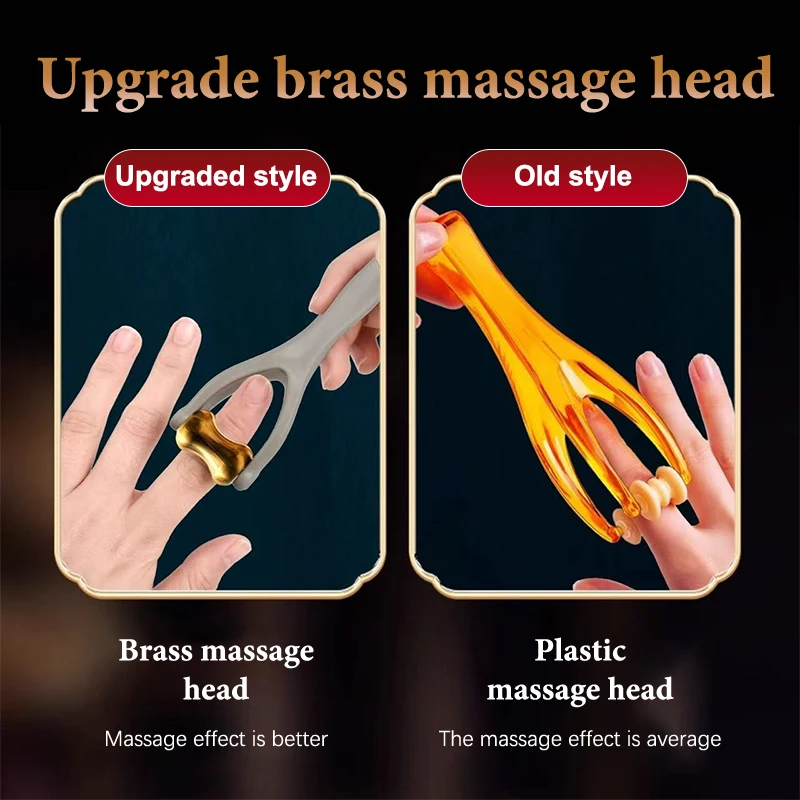 Finger Massage Dual-Row Roller Brass Roller Design Easy Use Relieve Finger Fatigue Promote Blood Portable Finger Massage Tool' Finger Massage Dual-Row Roller Brass Roller Design Easy Use Relieve Finger Fatigue Promote Blood Portable Finger Massage Tool'