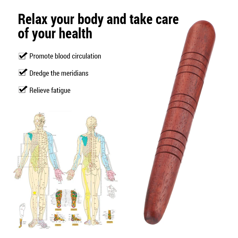 Wooden Foot Spa Physiotherapy Reflexology Thai Foot Massage Health Chart Free Massage Stick Tool - Image 5