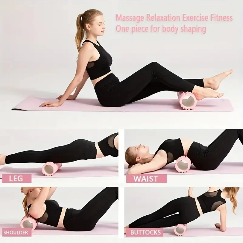 Hollow Foam Massage Roller - Yoga Fitness Column for Muscle Relaxation & Exercise Support, Training Companion Hollow Foam Massage Roller - Yoga Fitness Column for Muscle Relaxation & Exercise Support, Training Companion