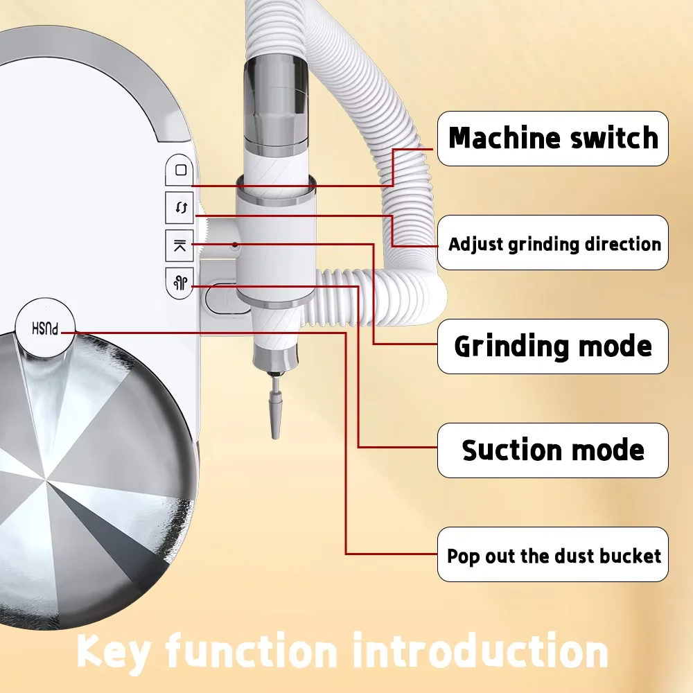 New Design 2-in-1 240W Electric Buit-in Dust Extractor Nail Drilling Tool for Manicure Pedicure Salon New Design 2-in-1 240W Electric Buit-in Dust Extractor Nail Drilling Tool for Manicure Pedicure Salon