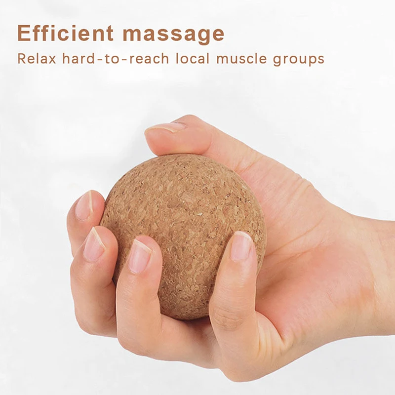 Cork Massage Ball Back Massage Foot Massager Yoga Ball Tension Release Therapy Myofascial Ball Relax Muscles Trigger Point - Image 3