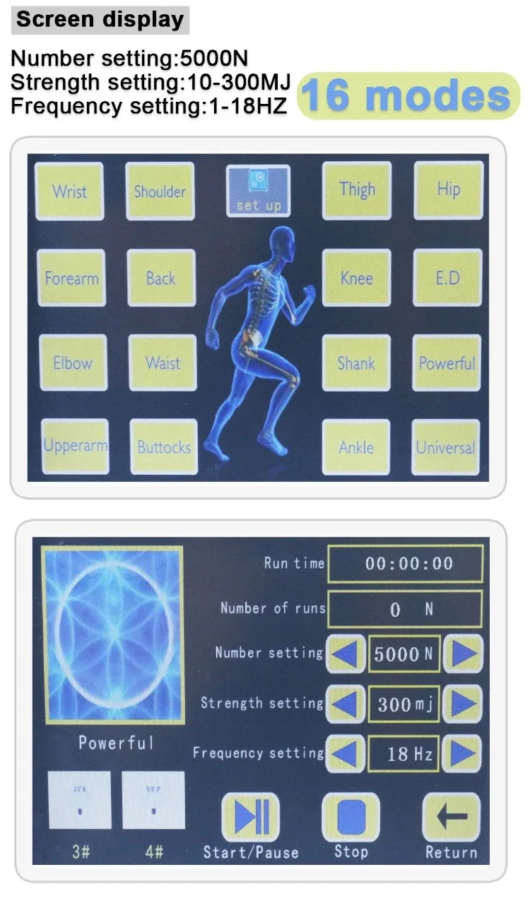 300mj Shockwave Therapy Machine with 7 Heads Body Massage ED Treatment Relax Physiotherapy New Shock Wave Equipment Pain Relief