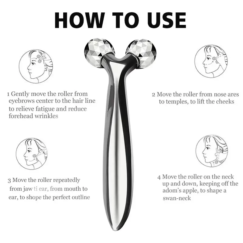 Face Rolling Massager Facial Lift 3D Manual Roller Massager Y Shape 360 Rotating Wrinkle Remover Body Massager Skin Care Tools Face Rolling Massager Facial Lift 3D Manual Roller Massager Y Shape 360 Rotating Wrinkle Remover Body Massager Skin Care Tools